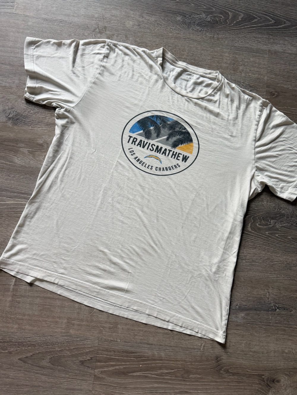 Travis Mathew Los Angeles Chargers White Graphic Tee